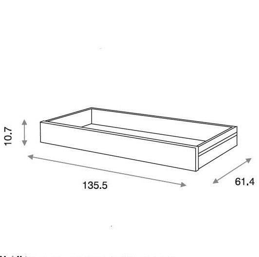 Dětská postýlka Trama INOVA 140 x 70 cm white - přestavitelná se zásuvkou a matrací