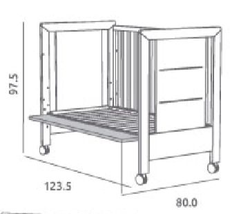 Dětská postýlka Trama INOVA 120 x 60 cm white